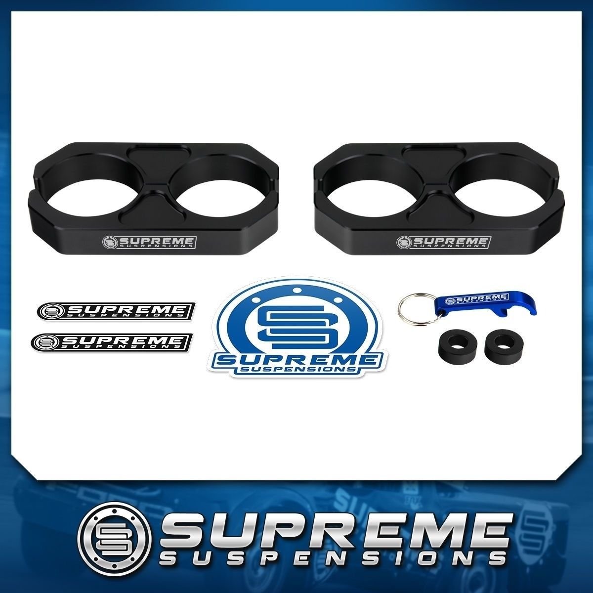 Billet Shock Reservoir Mounting Kit Black Universal Coilover Reservoir Brackets