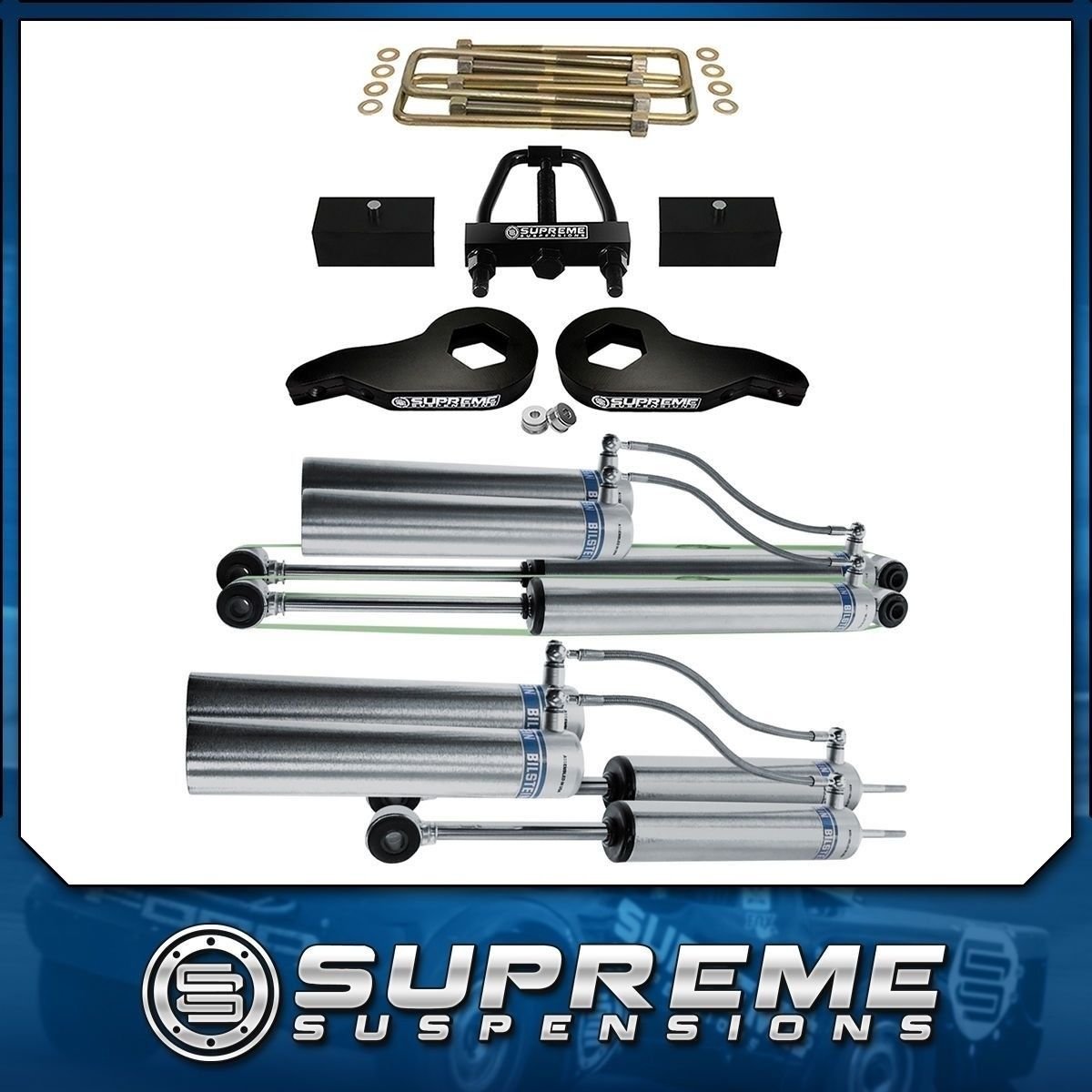 3" Front + 3" Rear Lift Kit 01-10 GMC Sierra 1500 2500 3500 HD + Bilstein + Tool