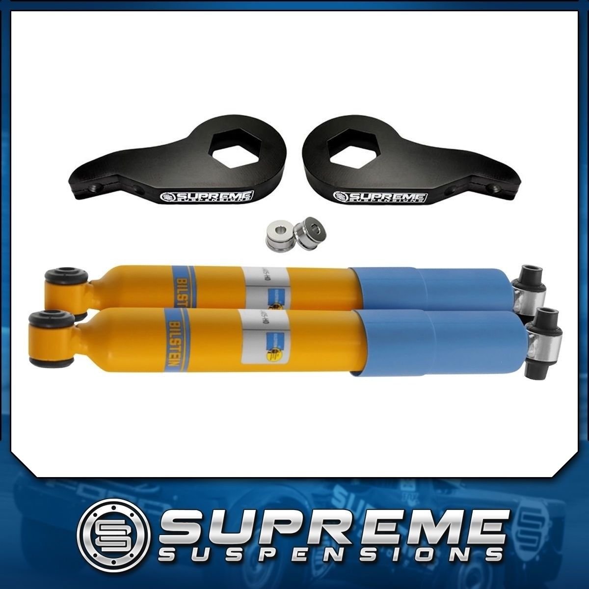 88-98 Chevy GMC K2500 K3500 Front 1-3" Adj Level Lift Kit Bilstein Shocks
