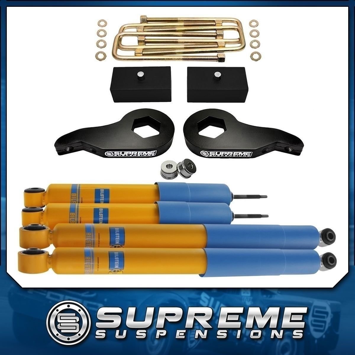 02-06 Chevy Avalanche 2500 Blk 3" Front + 2" Rear Lift Kit + Bilstein Shocks 4X4
