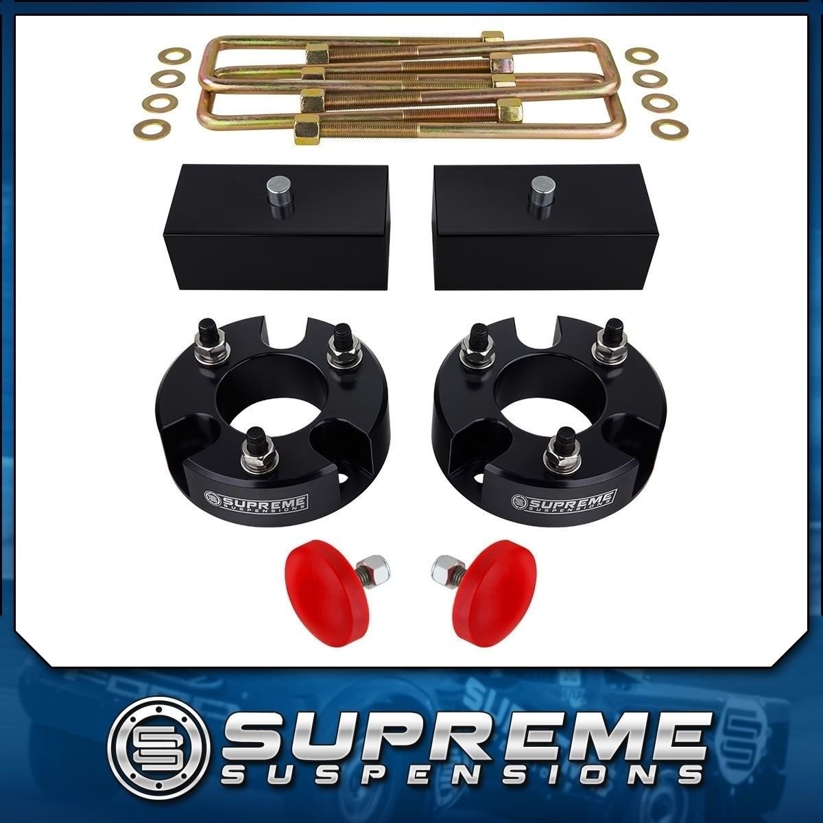 3" Front + 1" Rear Lift Leveling Kit + UCA Stops PRO For 05-2020 Nissan Frontier