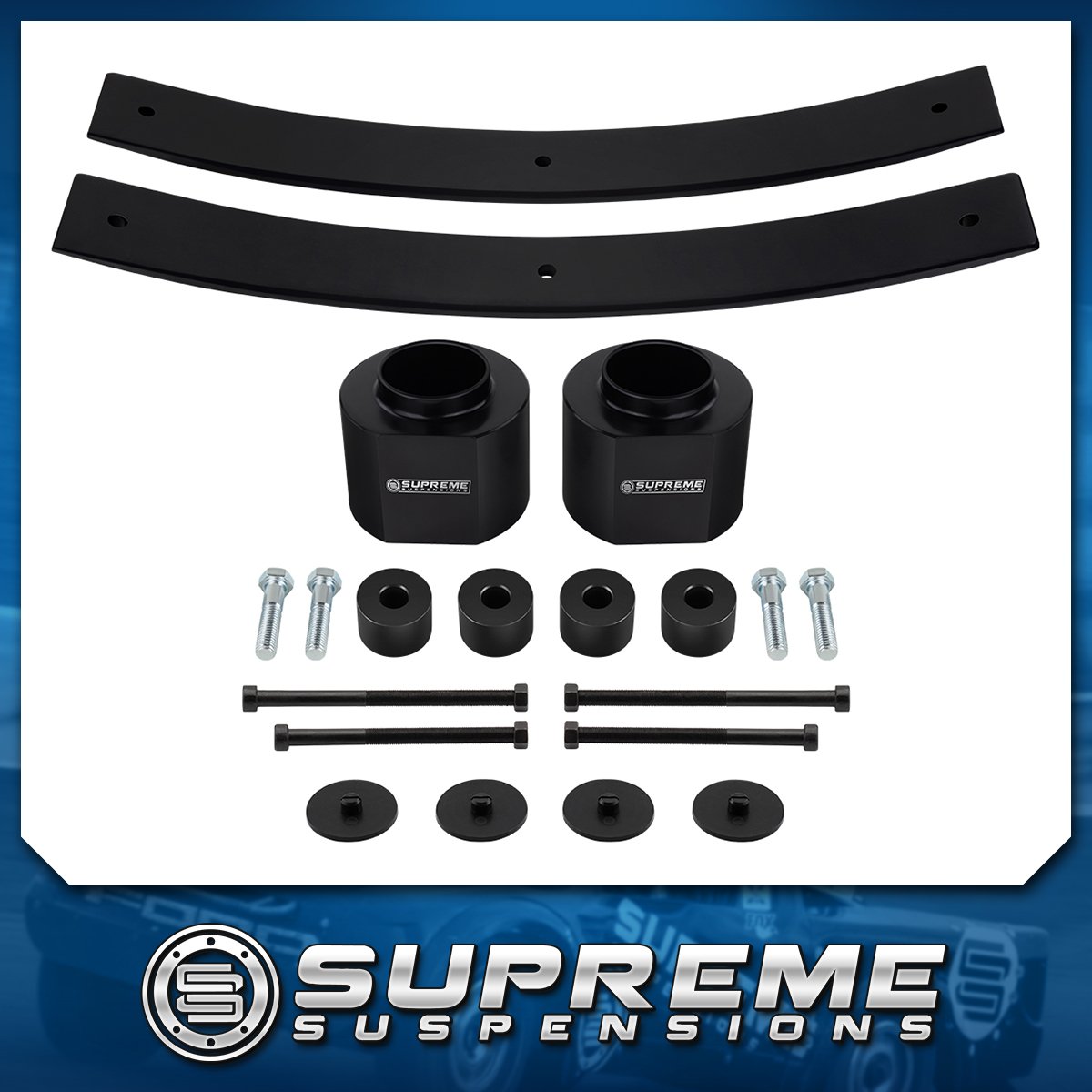 84-01 JEEP Cherokee XJ Blk 2" Front + 2" Rear Full Lift Kit w/ Case Drop PRO 4X4