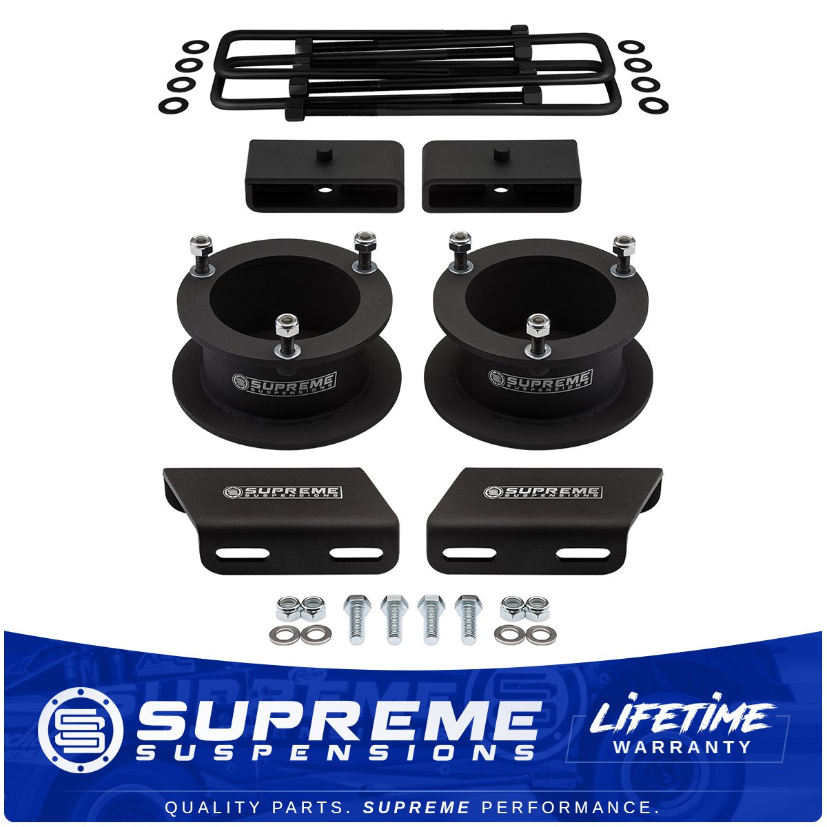 Supreme Pro 3" Front 1.5" Rear Lift Level Kit 94-02 Dodge Ram 2500 4X4 Sway Bar