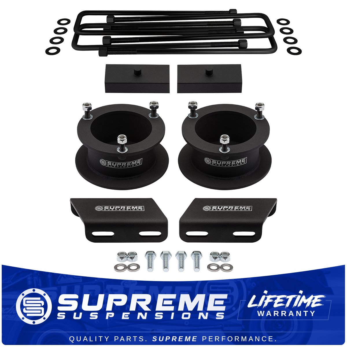 Full 3" Front 1" Rear Lift Level Kit 1994-2002 Dodge Ram 2500 4WD PRO w/Sway Bar