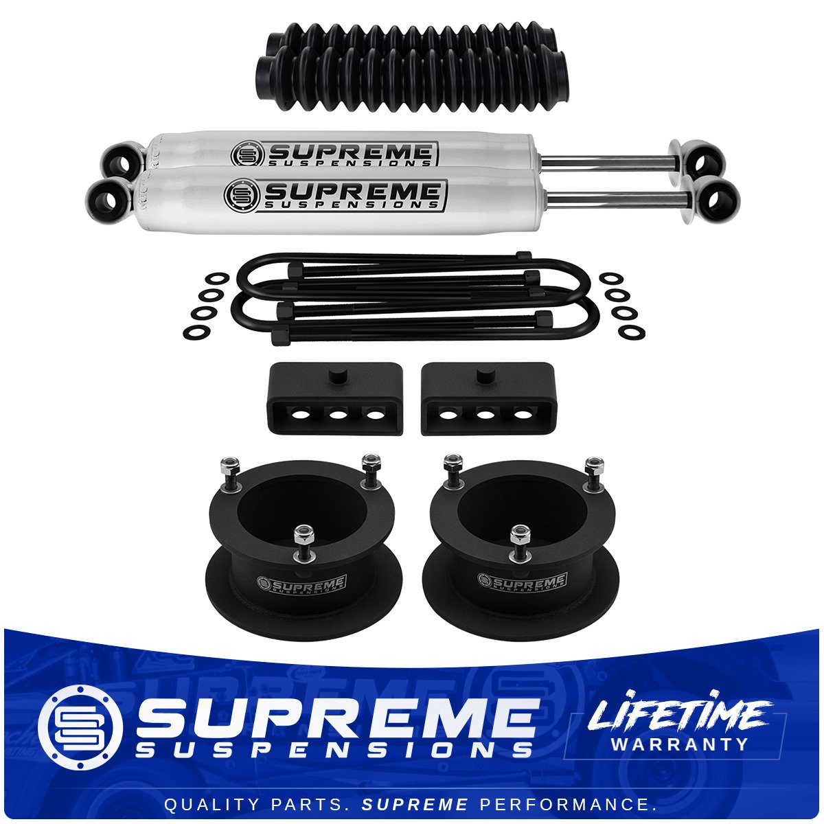 3" Front 2" Rear Lift Leveling Kit 2003-2013 Dodge Ram 2500 3500 +Shocks w/Boots