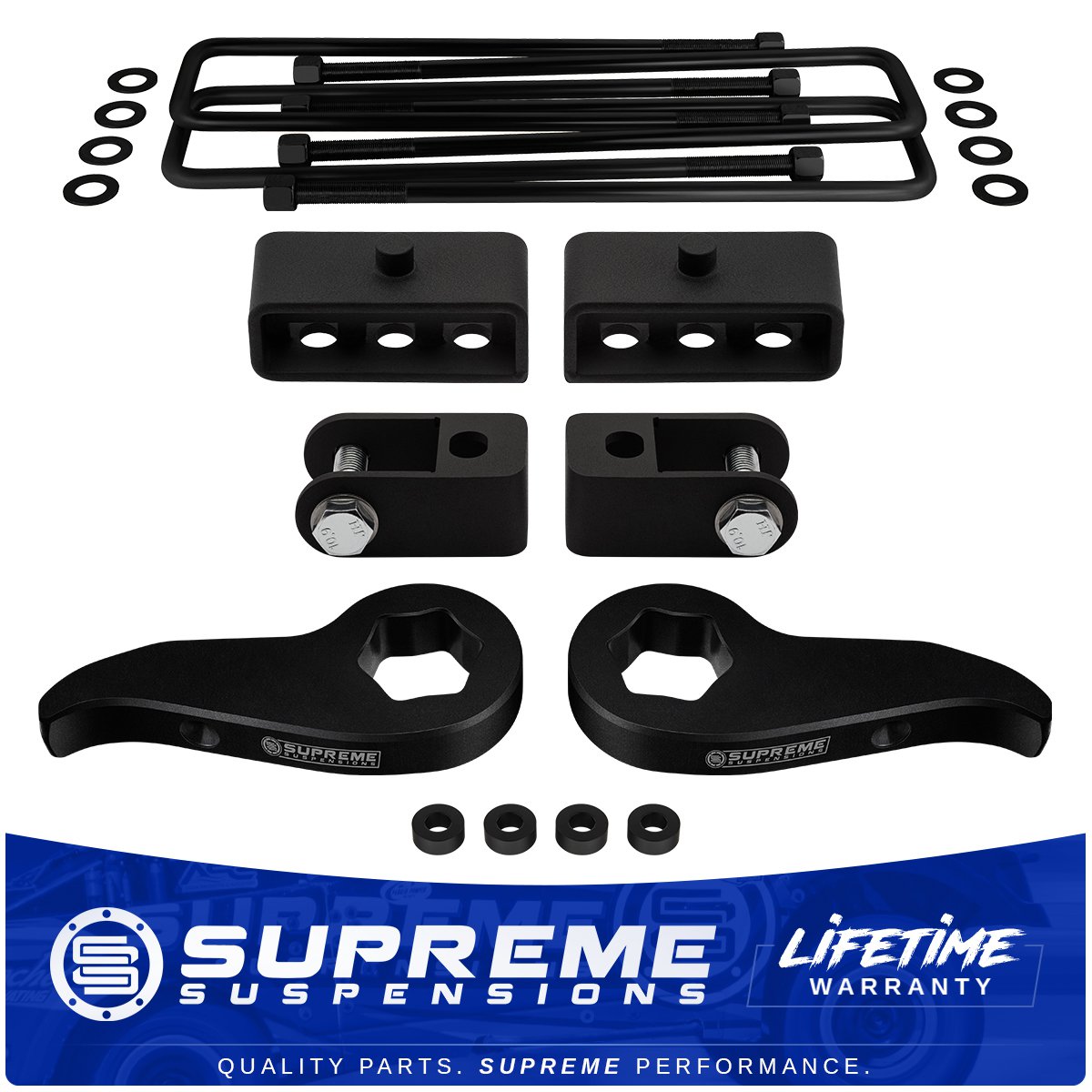 3" + 2" Lift Kit + Extended Shocks For 11-20 Chevy Silverado Sierra 2500 GMC 3500 HD 4X4
