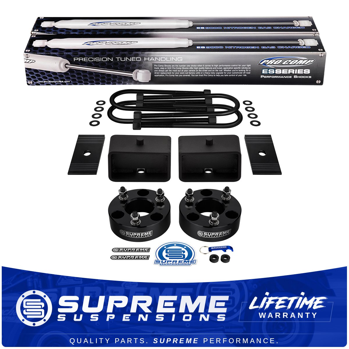 For 2006-2008 Dodge Ram 1500 3" Complete Leveling Lift Kit + ProComp Shocks + Shims 4WD