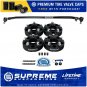 Wheel Spacer Set + Adjustable Tie Rod For 07-18 Wrangler JK Includes 4 Tire Valve Caps