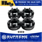 Hub Centric Wheel Spacers For Jeep WJ WK Wrangler JK - 5x 127mm BP + Valve Caps