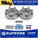 Silver Finish Wheel Spacers Fits FORD - BP 6x135mm M14x2 Studs + Tire Valve Caps