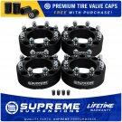 Wheel Spacers Set For DODGE RAM 8x6.5" BP / 9/16"x18 Studs + Tire Valve Caps