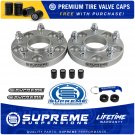 Front or Rear 5x120mm Wheel Spacers And Tire Valve Caps Fits Chevy Camaro Malibu Equinox