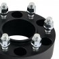 HubCentric Black Wheel Spacers Fits 15-21 Ford Lincoln - 6x135mm M14x1.5 Includes Valve Caps