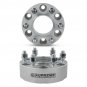 HubC Silver Set of Wheel Spacers 6x135mm + Billet Valve Caps Fits Ford / Lincoln