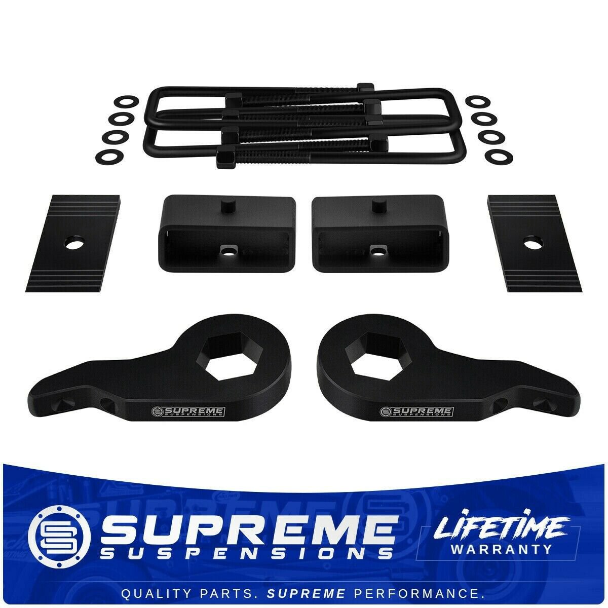 Chevy GMC Silverado Sierra 2500HD 3500HD 00-10 Full 3" F + 2" R Lift Kit + Shims