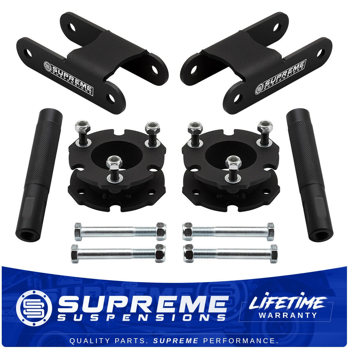 2.5" Front + 2" Rear Lift Set For 16-17 Chevy Colorado GMC Canyon Tie Rod Reinforcement