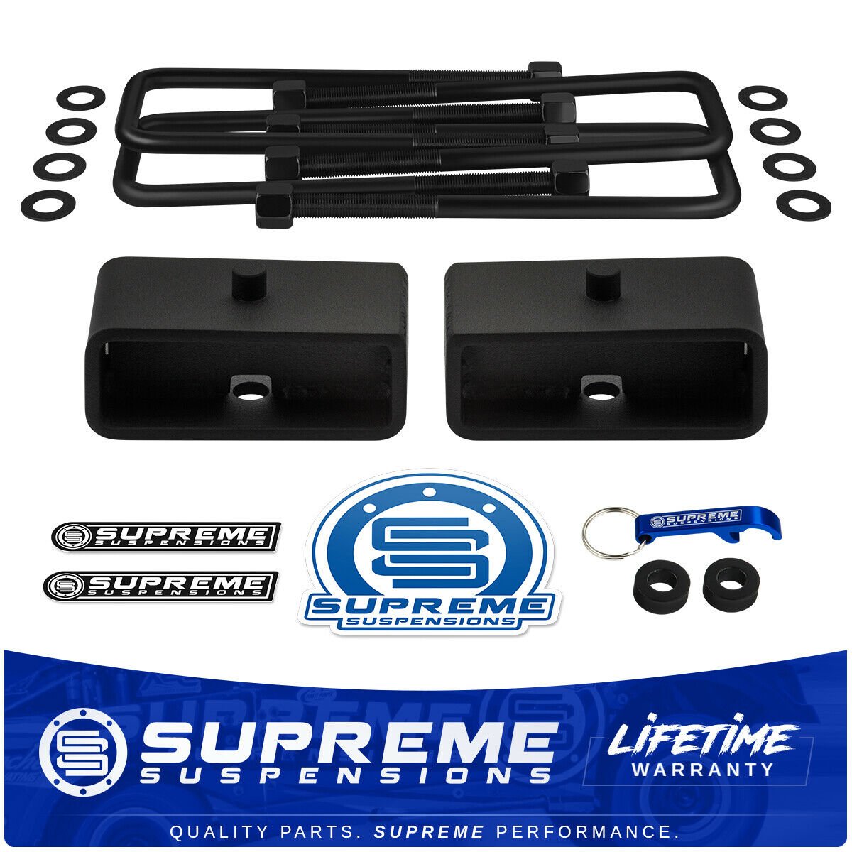 99-19 Chevy GMC Silverado Sierra 1500 4X2 4X4 2" Rear Lift Level Kit Blocks PRO