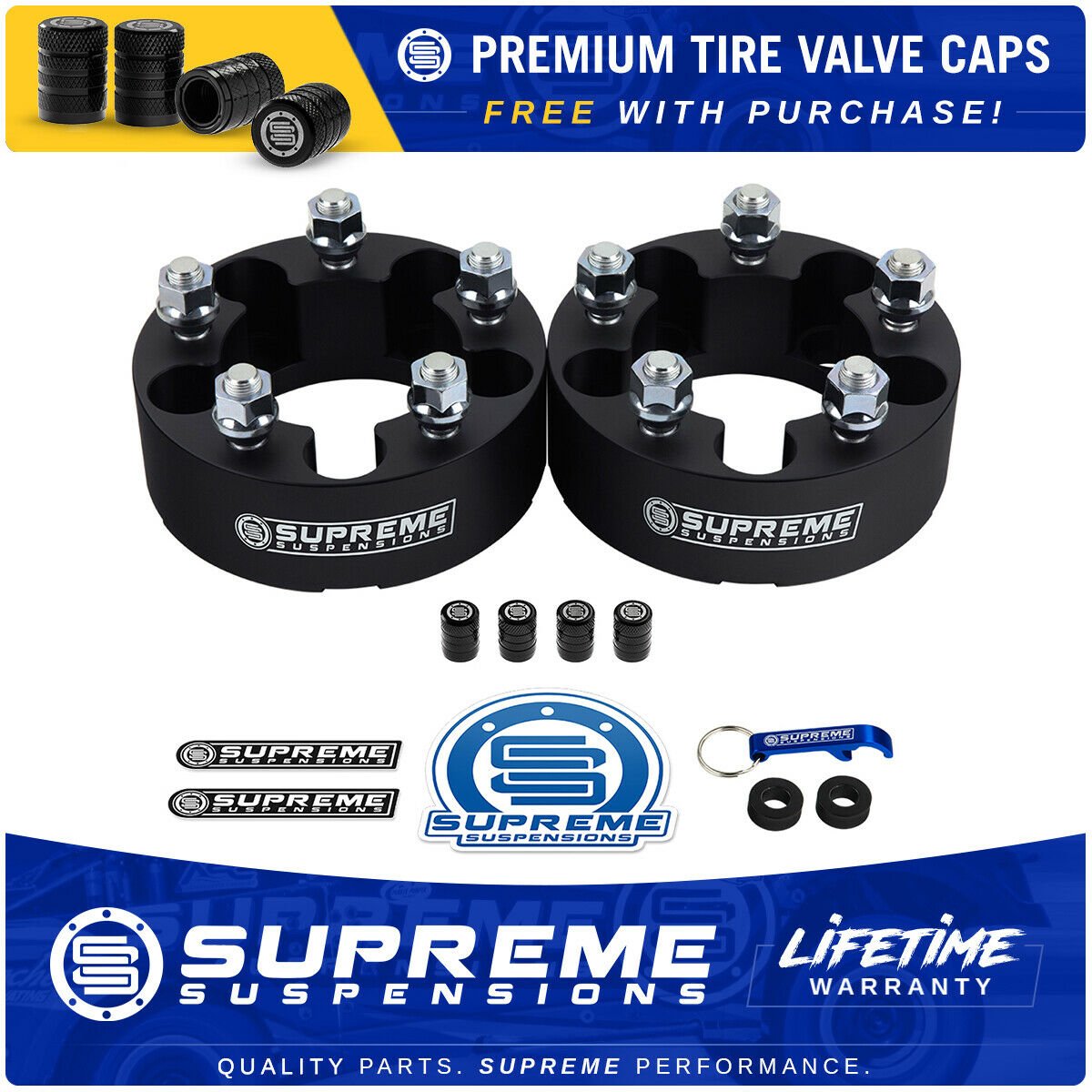 Fits Explorer Sport Trac 2WD 4WD Models 1.5" Wheel Spacer Kit + Tire Caps