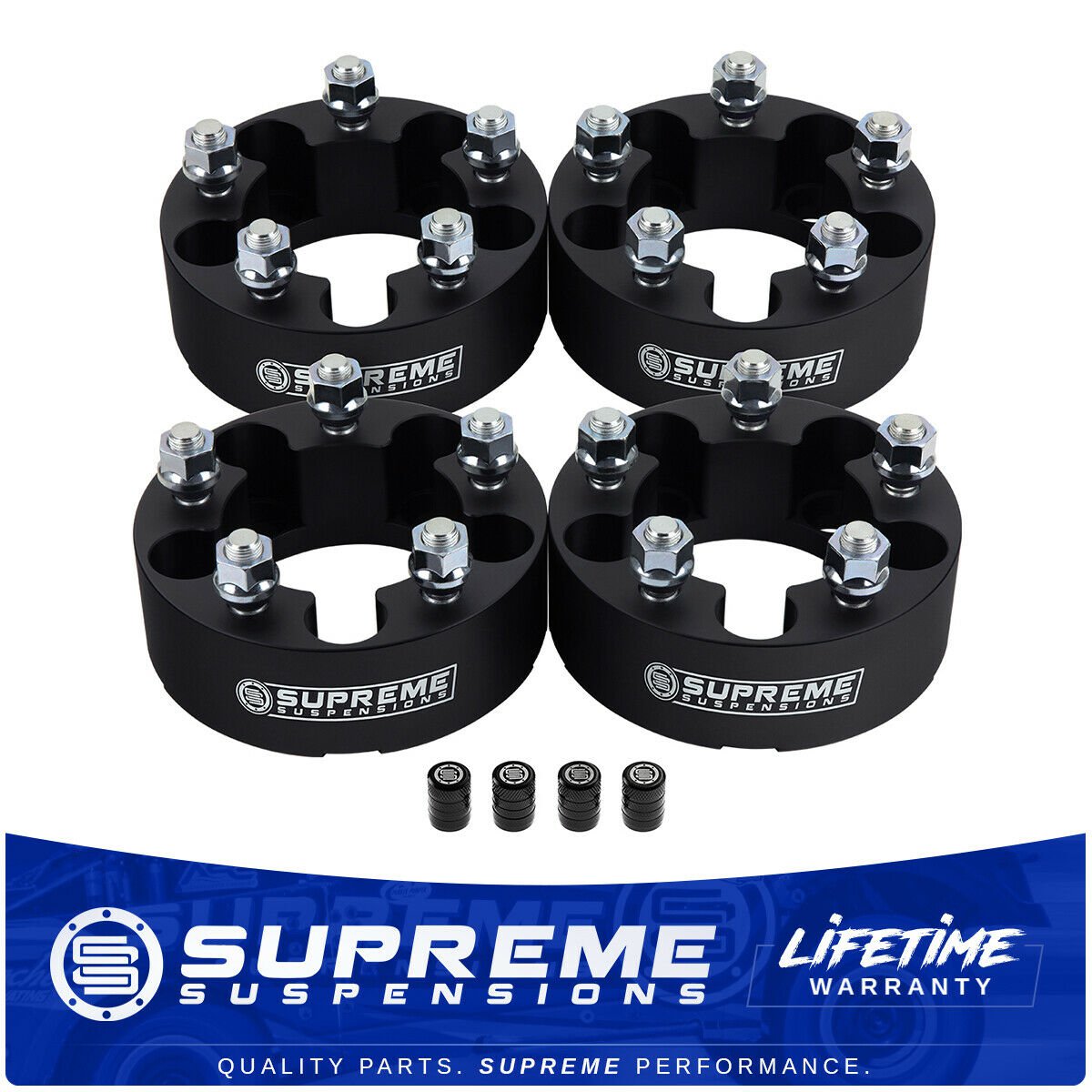 For 0110 Explorer Sport Trac 5Lug Models Set of 1.5" Wheel Spacer Kit + Tire Caps