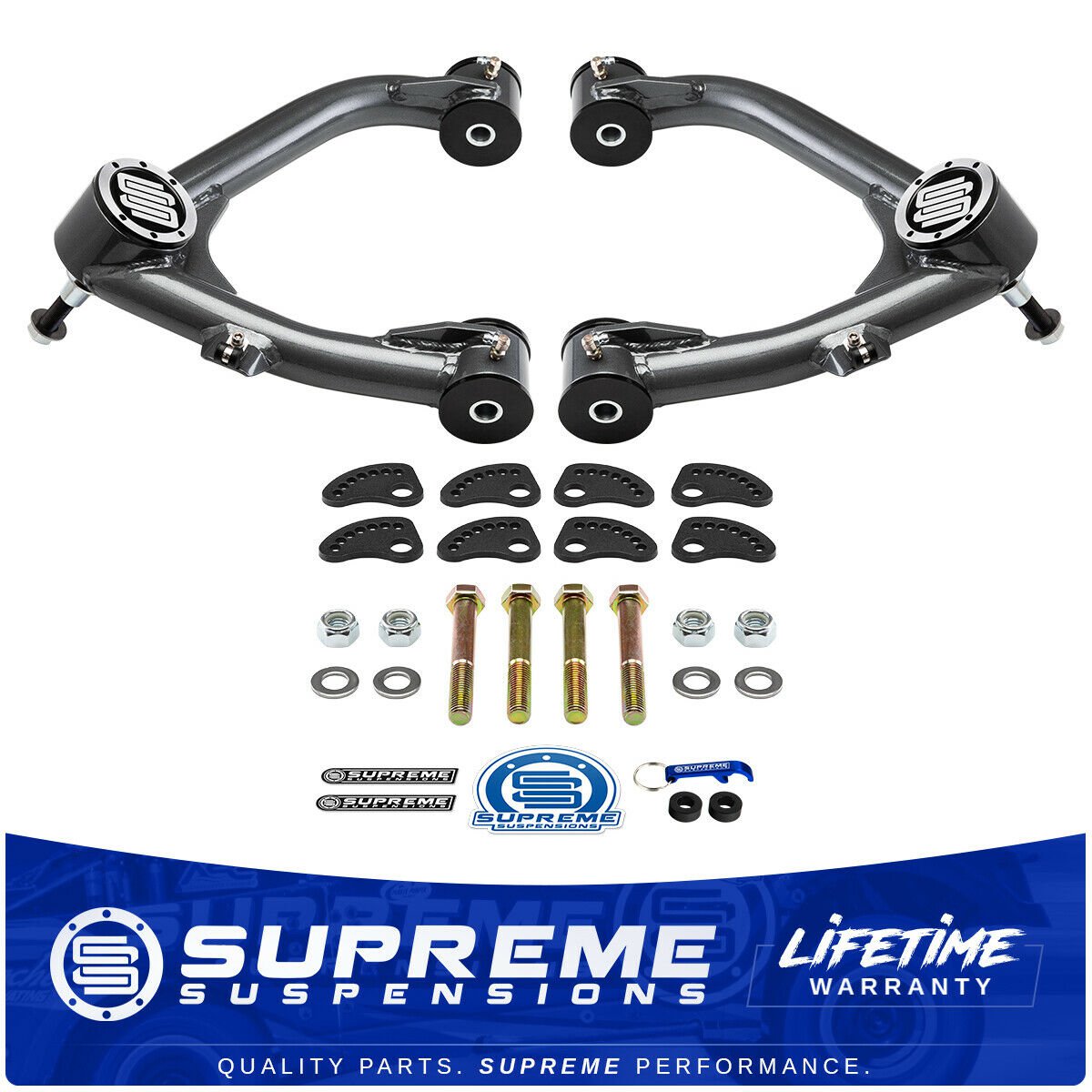 Upper Control Arms For 2007-2018 GMC Sierra 1500 FK 1.25" PTFE Uni-Ball Tubular UCA