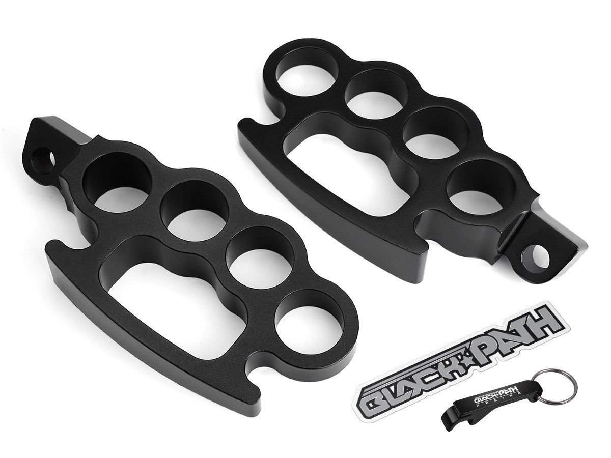 Harley Flying Knuckle V-Rod Sportster Dyna Softail Control Foot Pegs Black