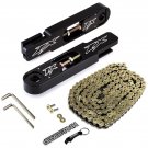 1998-2002 Kawasaki Ninja ZX-6R Swing Arm Extenders + Gold Chain Kit