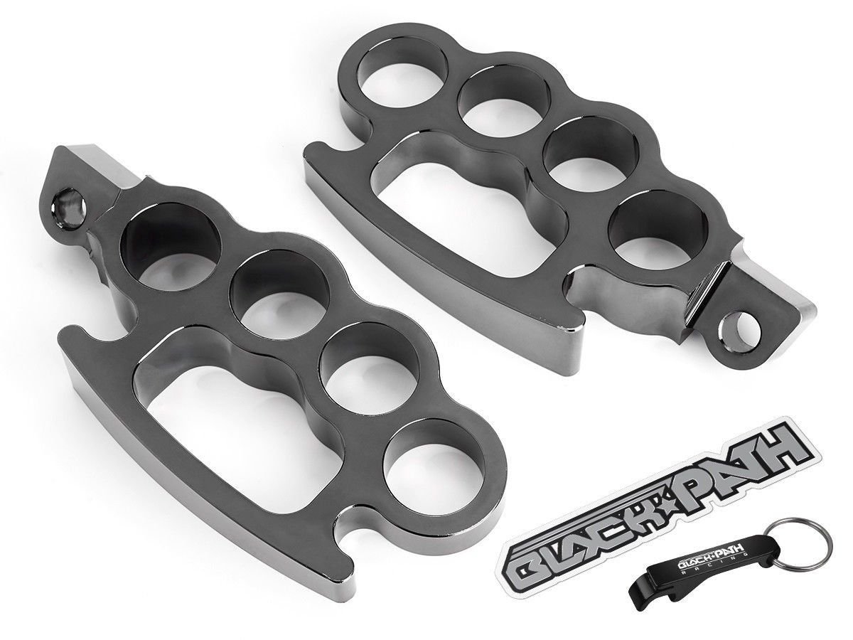 88-17 Harley Black Chrome Floor Board Foot Pegs Controls Dyna Super Glide Series