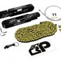 1998-2002 Kawasaki Ninja ZX-6R Swing Arm Extenders Brake Hose Gold Chain Kit