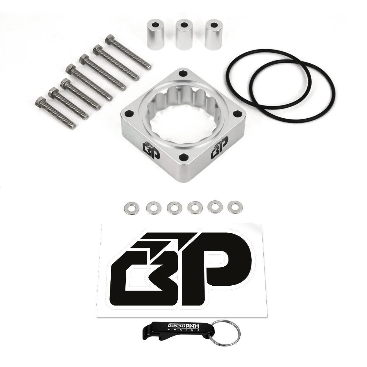 1991-2002 JEEP Grand Cherokee XJ 2.5L 4.0L Silver Throttle Body Spacer Kit
