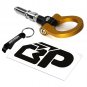 Front Rear BMW 3 Series Racing Tow Hook Screw-In Type Aluminum Gold No Cut Drill