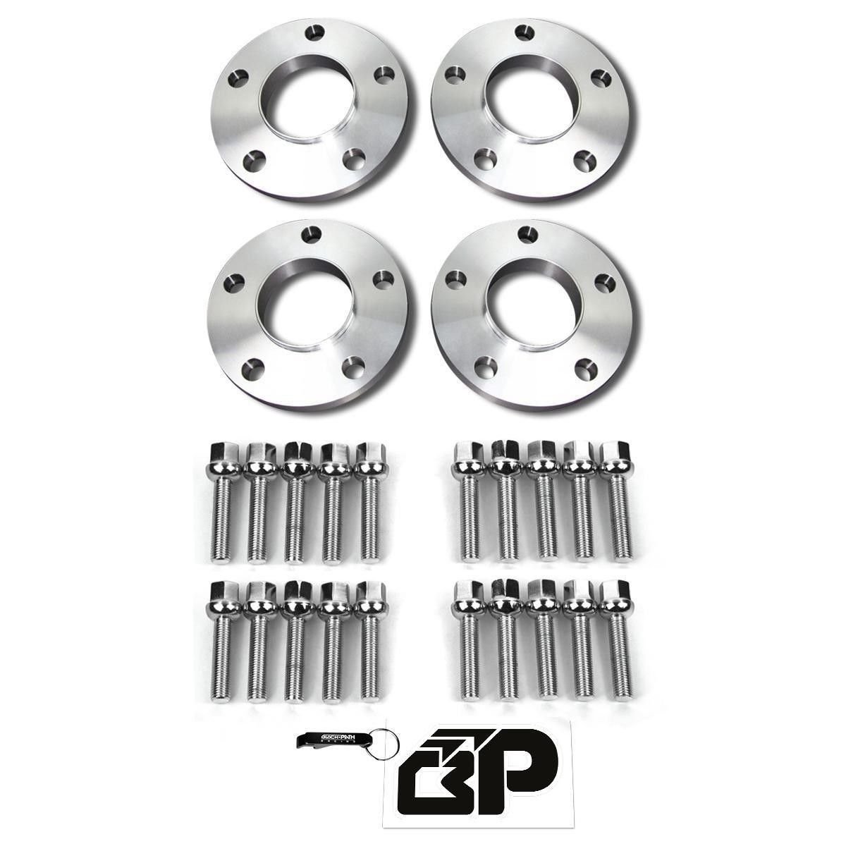 4pc 20mm 1996-2017 BMW Z Series 5x120 M12 Silver Wheel Spacers Kit Hub Centric