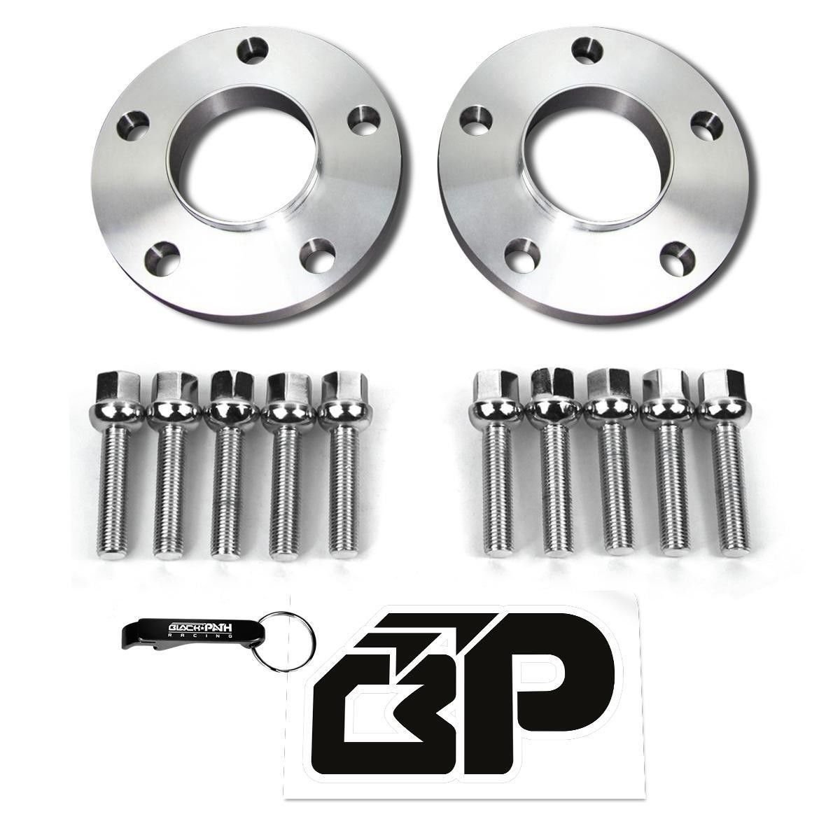2pc 20mm 1987-2017 BMW E Series 5x120 M12 Silver Wheel Spacers Kit Hub Centric