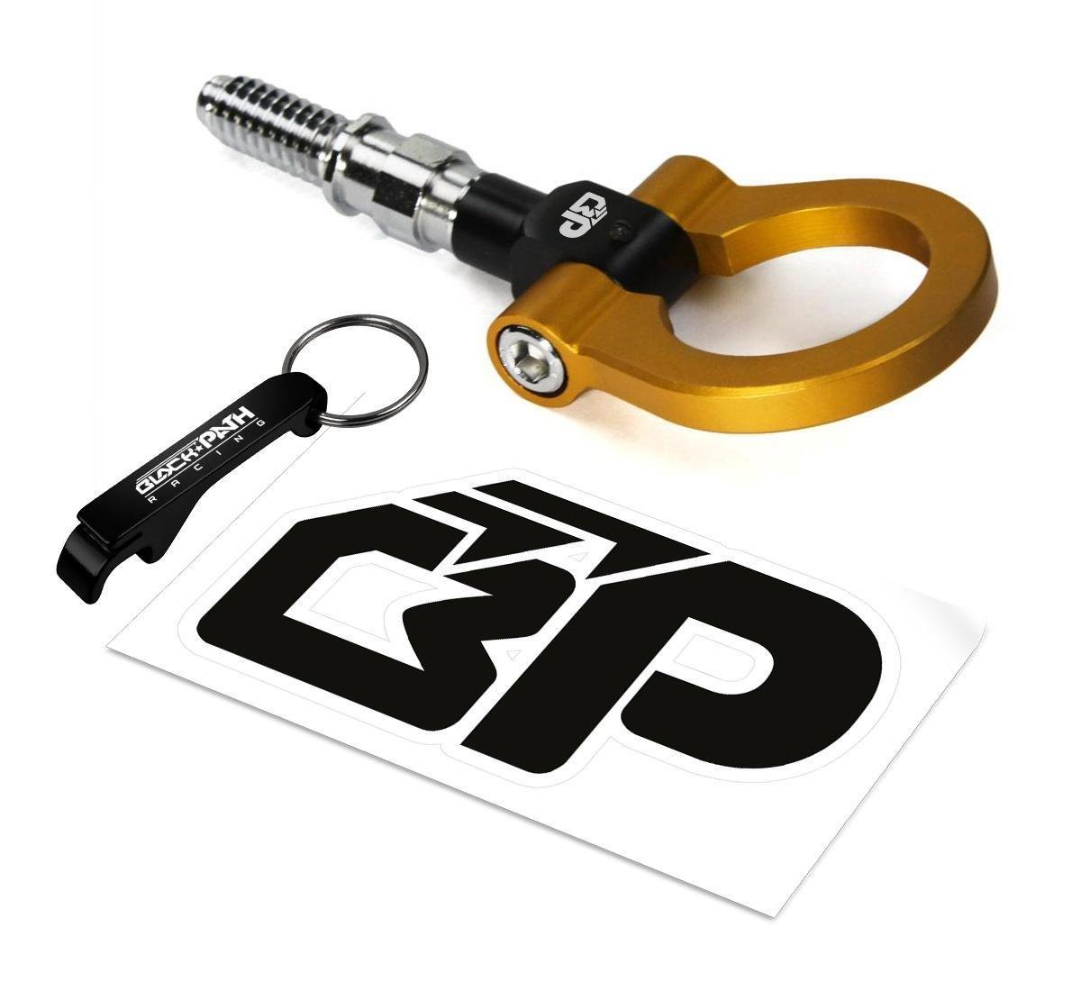 Front Rear BMW X3 Racing Tow Hook ScrewIn Type Aluminum Gold No Cut Drill