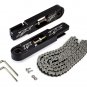 2006-2011 Kawasaki Ninja ZX-14 SwingArm Extensions + Silver Chain Kit