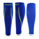 Blue Compression Recovery Calf Sleeves - Shin Splint Leg Sleeves