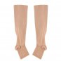 Nude Compression Socks Toe Open Leg Support Stocking Knee High Socks with Zipper