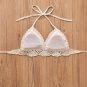 Women Padded Lacework Swimsuits sexy triangle bikini hand-knitted Crochet Bikini Set