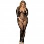 #H3031 Women's sexy lingerie half sleeve mesh cut-out crotchless body stockings fishnet stockings