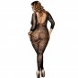 #H3031 Women's sexy lingerie half sleeve mesh cut-out crotchless body stockings fishnet stockings