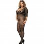 #H3140 Women's sexy lingerie half sleeve mesh cut-out crotchless body stockings fishnet stockings