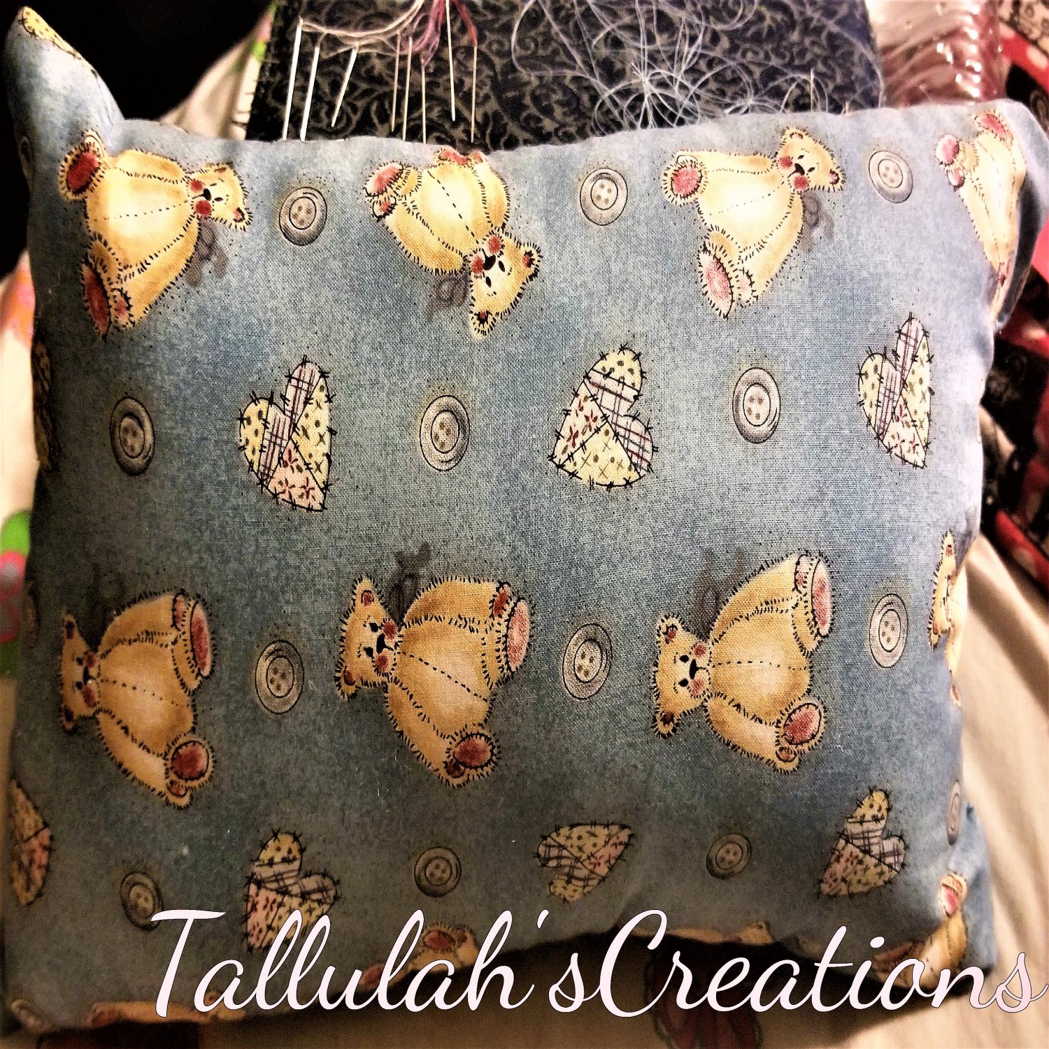 "Hearts and Teddys" Miniature Pillows