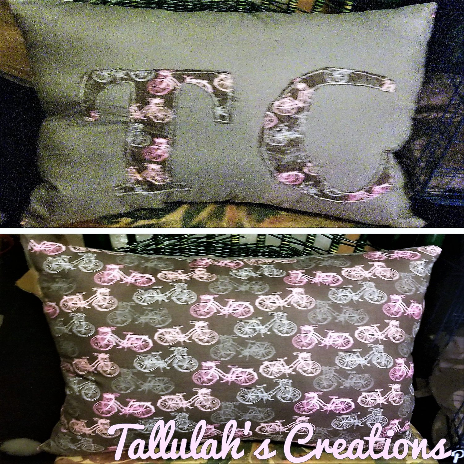 "Tallulah's Creations" Initial Throw Pillow