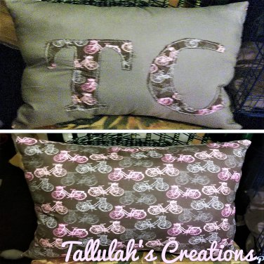"Tallulah's Creations" Initial Throw Pillow