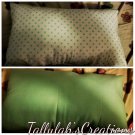 "Teal Polka Dot" Miniature Pillow