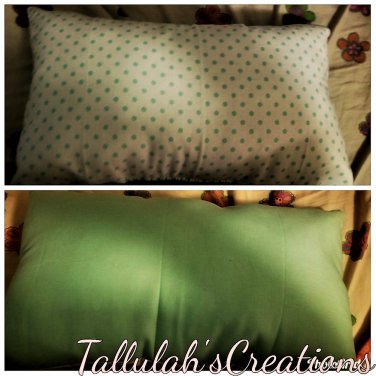 "Teal Polka Dot" Miniature Pillow