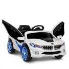 KIDS RIDE ON CAR W/ REMOTE CONTROL BLUE WHITE