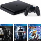 Sony Playstation 4 Slim(CUH-2215B) 1TB Core with Starter Pack Bundle-(Jet Black)