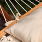 LazyDaze Hammocks 55" Double Quilted Fabric Hammock Swing with Pillow, Natural