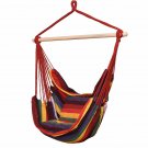 TOUCAN OUTDOOR Hanging Rope Chair, Hammock Swing Chair with Pillow Set, Rainbow