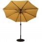 Solar Powered 32 LED Lighted Outdoor Patio Umbrella with Crank and Tilt, 9 Feet (Yellow)